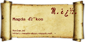Magda Ákos névjegykártya